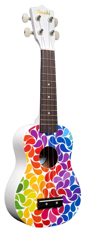 Amahi DDUK3 Rainbow Flower Soprano Ukulele